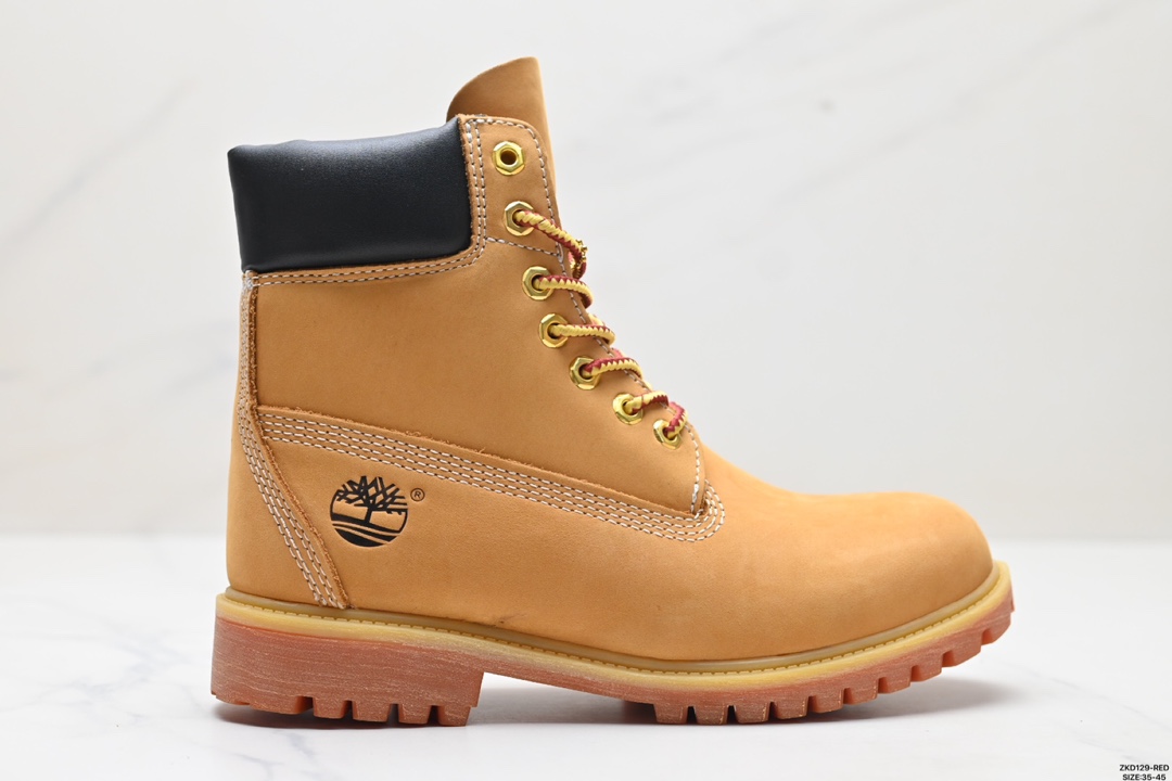 Timberland Martin Boots Red Yellow High Tops