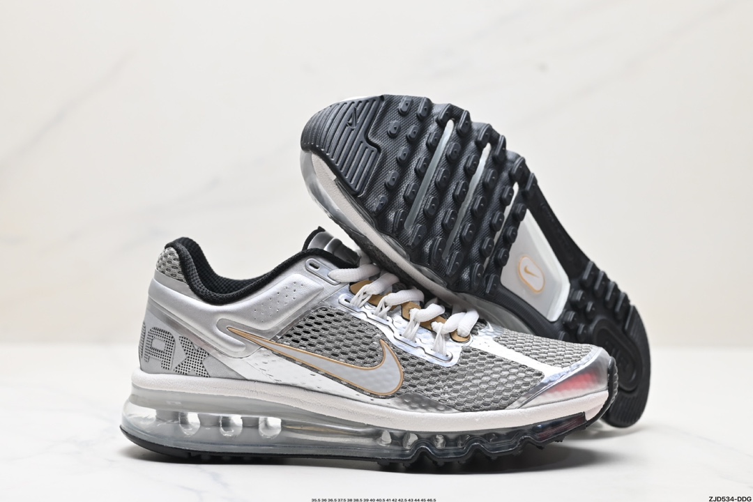 Nike Air Max 2013 联名气垫跑鞋 整体依旧以Stussy标志性的麻布编织材质覆盖 HJ7901-095