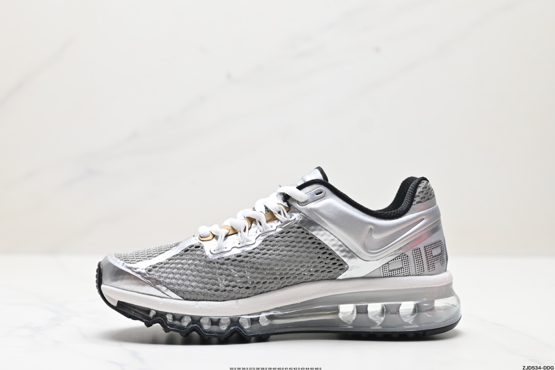 Nike Air Max 2013 联名气垫跑鞋 整体依旧以Stussy标志性的麻布编织材质覆盖 HJ7901-095