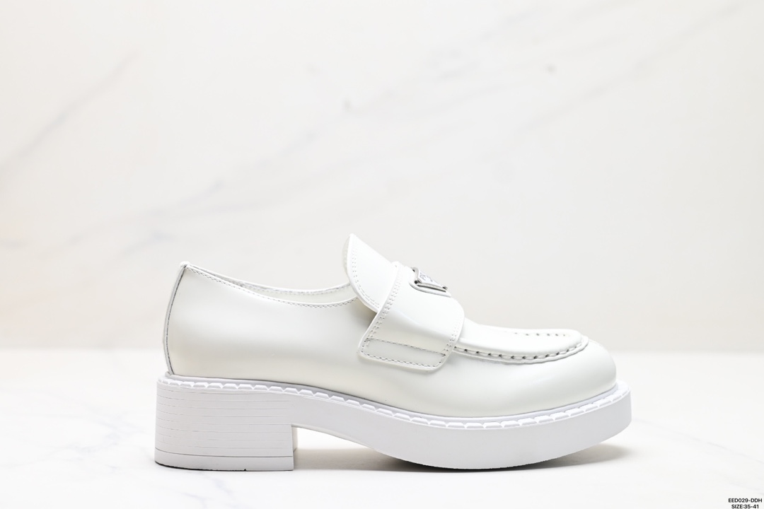 Prada Single Layer Shoes Women Calfskin Cowhide Casual