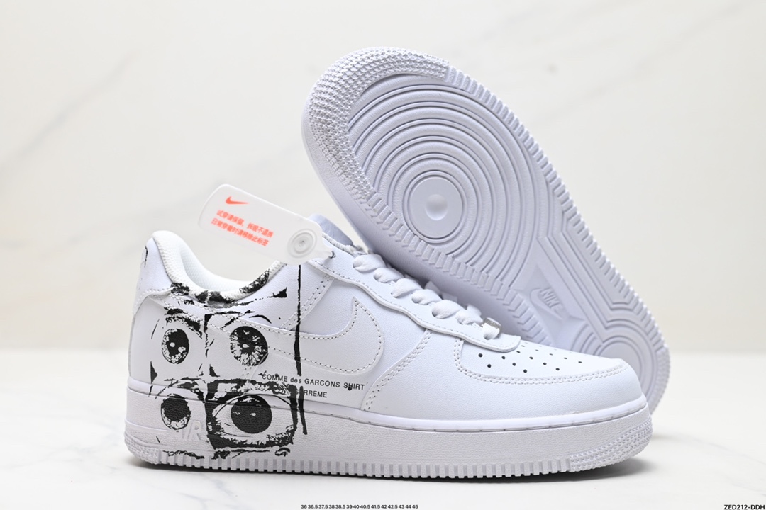 NIKE AIR FORCE 1‘07 原楦头原纸板 打造纯正低帮空军版型 923044-100