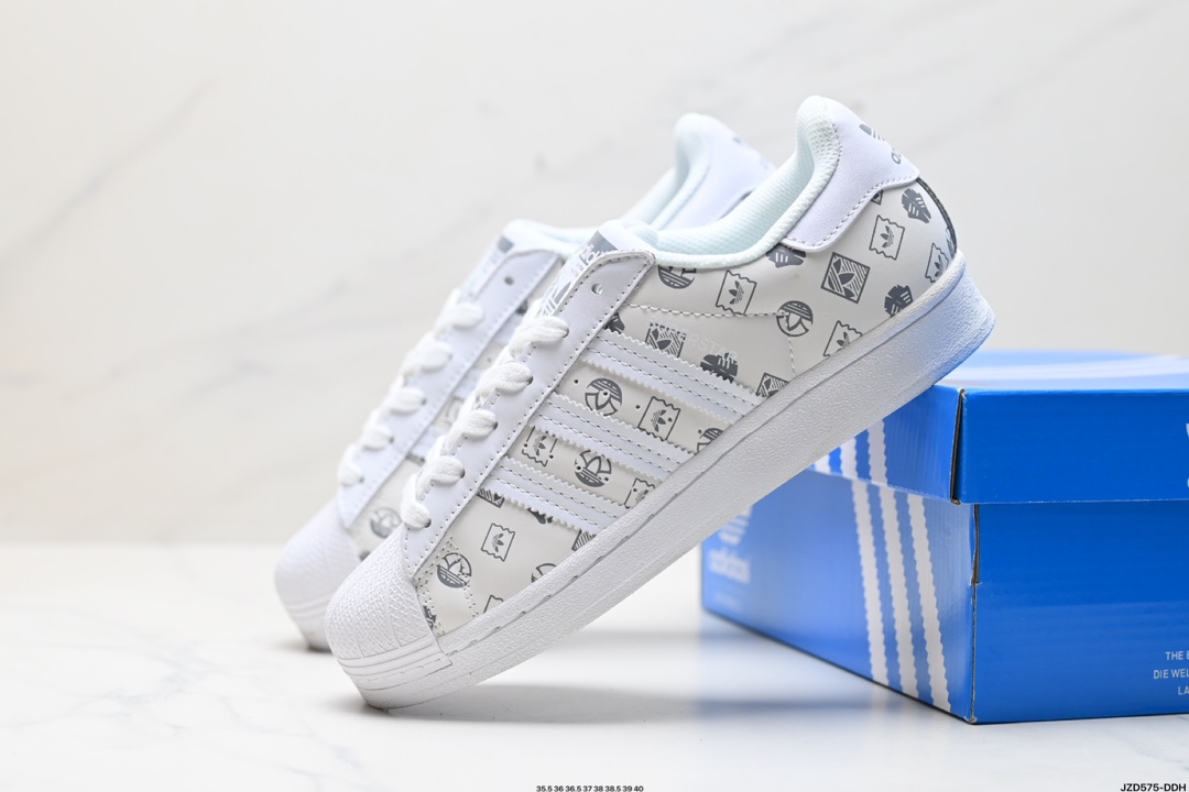 阿迪达斯Adidas三叶草 Originals Superstar贝壳头系列低帮经典百搭休闲运动板鞋 HQ6668