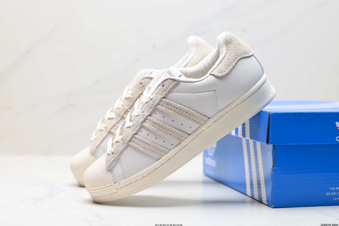 阿迪达斯Adidas三叶草 Originals Superstar贝壳头系列低帮经典百搭休闲运动板鞋 HQ6668