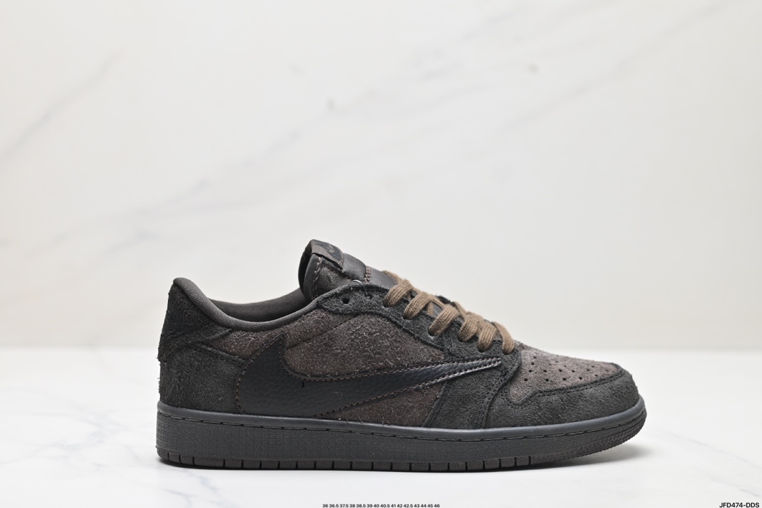 AJ1倒勾Travis Scott x Air Jordan 1 ” Reverse Mocha “ AJ1乔1 TS 闪电 联名倒钩 低帮文化篮球鞋 完美品质出货 DM7866-202