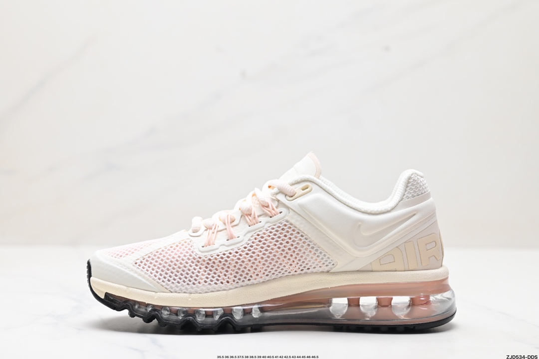 Nike Air Max 2013 联名气垫跑鞋 整体依旧以Stussy标志性的麻布编织材质覆盖 HF3660-100