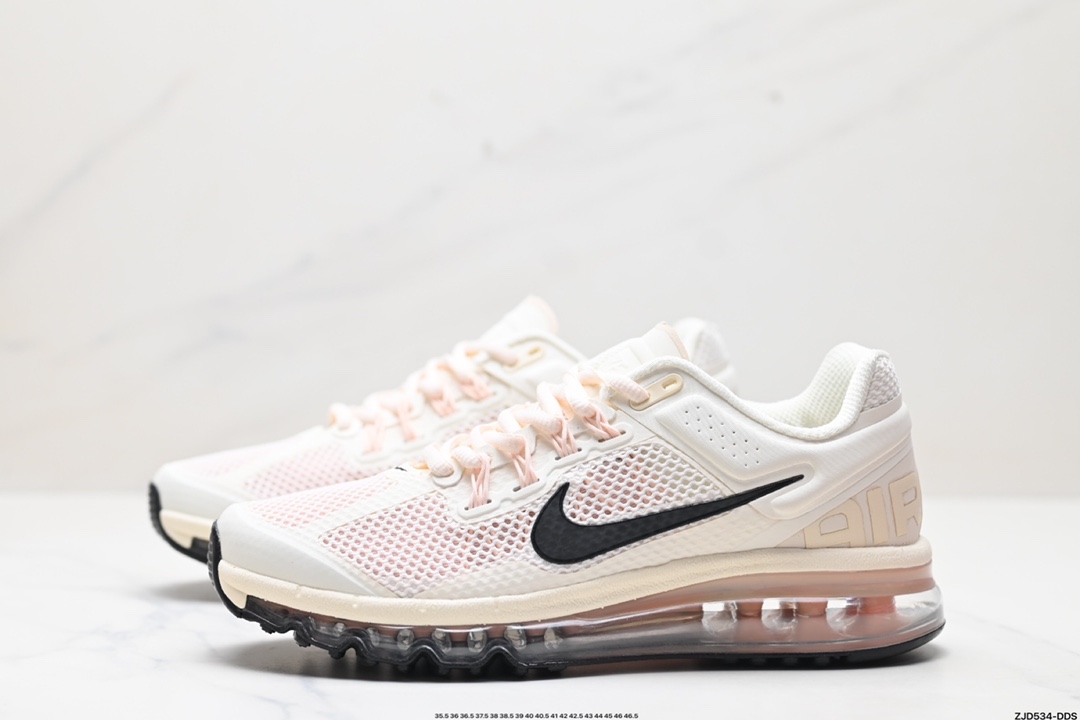 Nike Air Max 2013 联名气垫跑鞋 整体依旧以Stussy标志性的麻布编织材质覆盖 HF3660-100