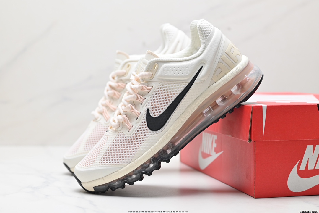 Nike Air Max 2013 联名气垫跑鞋 整体依旧以Stussy标志性的麻布编织材质覆盖 HF3660-100