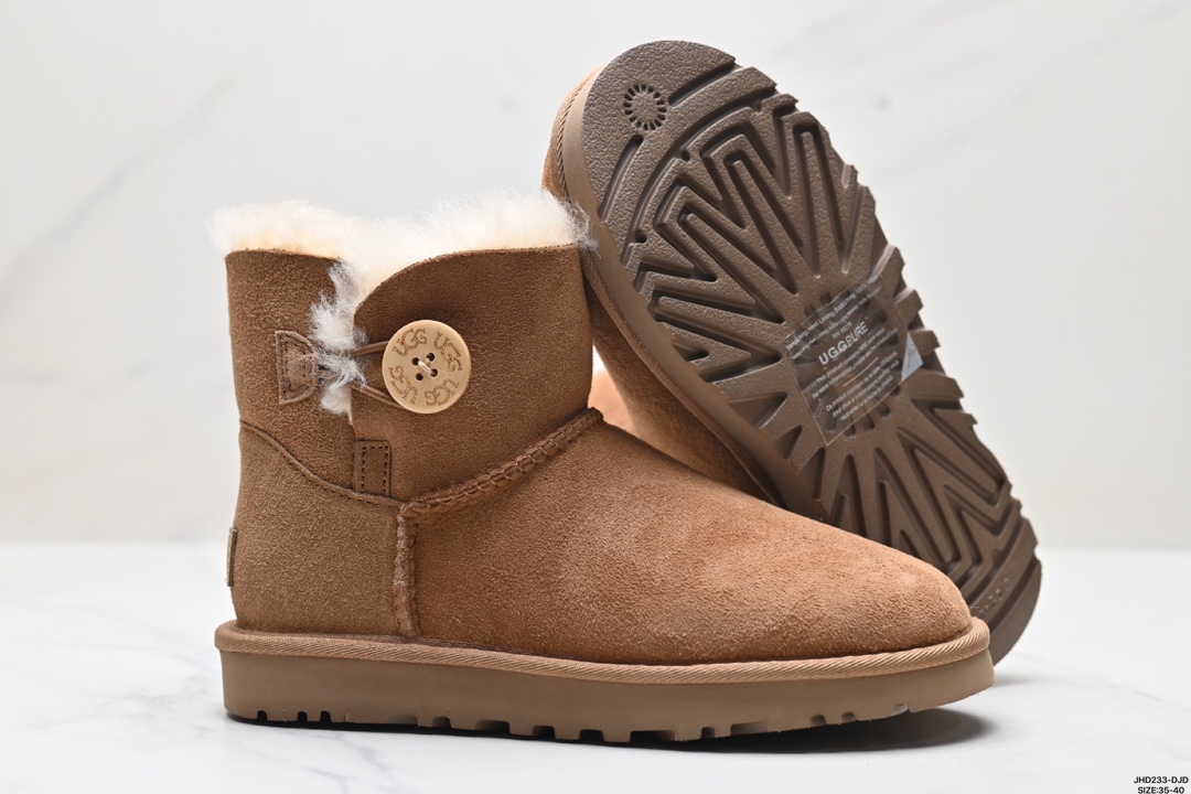 UGG Bailey Button II Boot 羊皮 保暖防滑 加绒 短中筒雪地靴