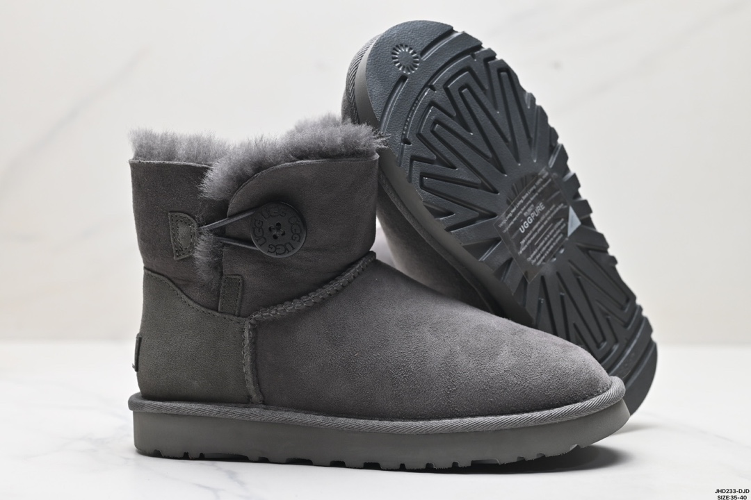 UGG Bailey Button II Boot 羊皮 保暖防滑 加绒 短中筒雪地靴