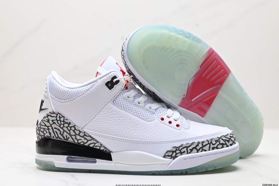 Nike Air Jordan 3 Retro皮革 潮流 防滑耐磨包裏性复古篮球鞋 CT8532-148