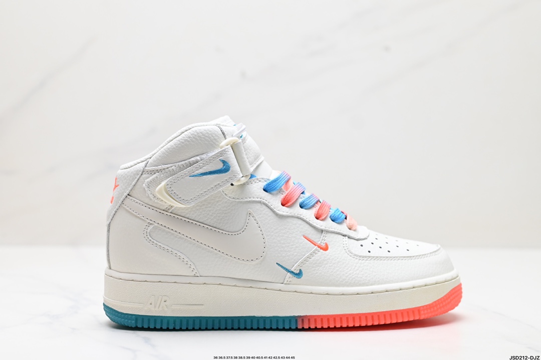 Nike Air Force 1 Mid‘07 SU19 米红蓝‘’洛杉矶快船‘’NYC 城市限定中帮空军一号休闲板鞋 CT1989-113