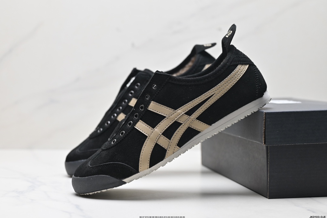 Onitsuka Tiger鬼冢虎 Mexico 66 Slip-on 一脚蹬低帮夏季透气运动休闲鞋 1183A438-001