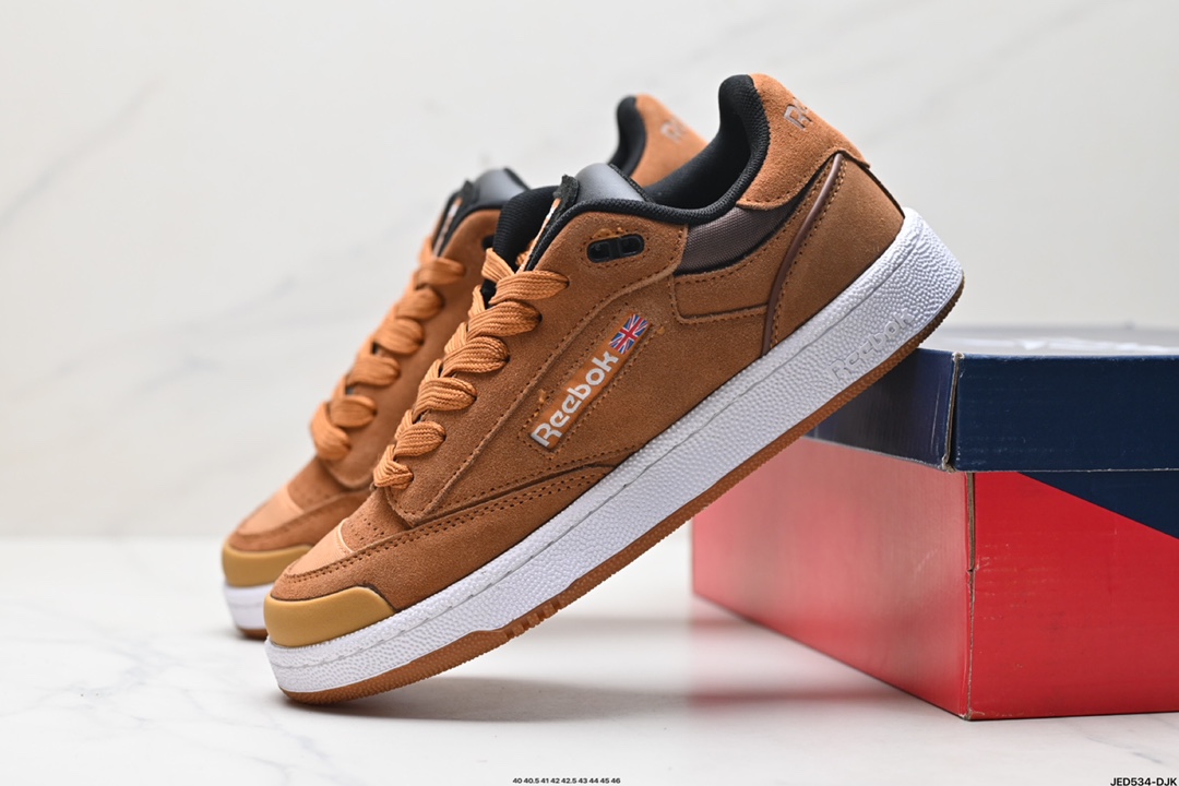 Reebok Club C Bula 锐步 舒适 耐磨 低帮 男女美式复古美拉德面包鞋休闲板鞋