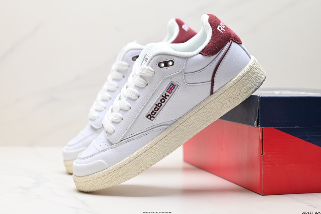 Reebok Club C Bula 锐步 舒适 耐磨 低帮 男女美式复古美拉德面包鞋休闲板鞋