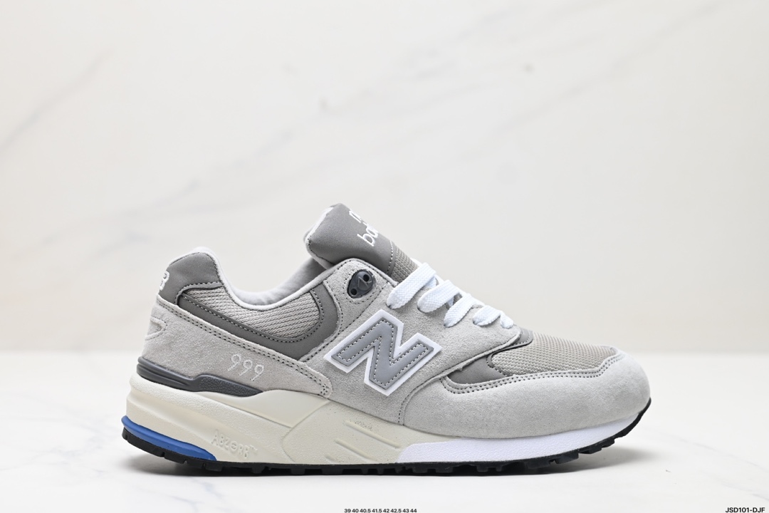 New Balance NB 999系列 新百伦圆头系带减震防滑透气低帮跑步鞋  ML999AD