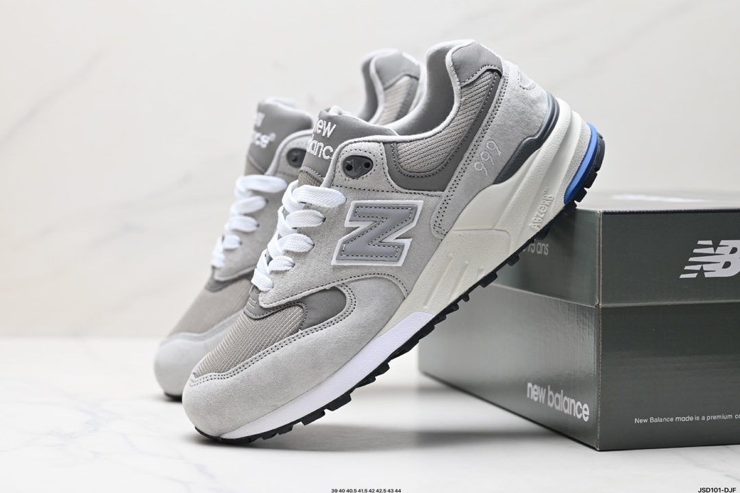 New Balance NB 999系列 新百伦圆头系带减震防滑透气低帮跑步鞋  ML999AD