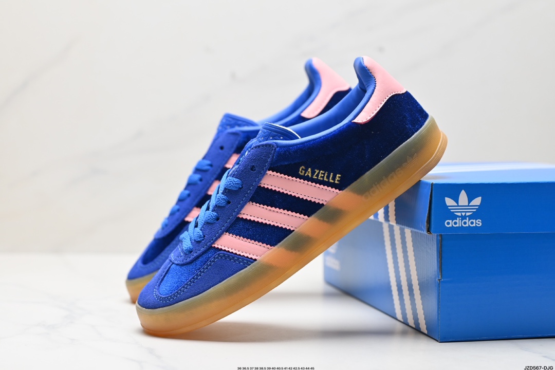 adidas Originals Gazelle INdoor 三叶草休闲防滑耐磨低帮板鞋  IG6785