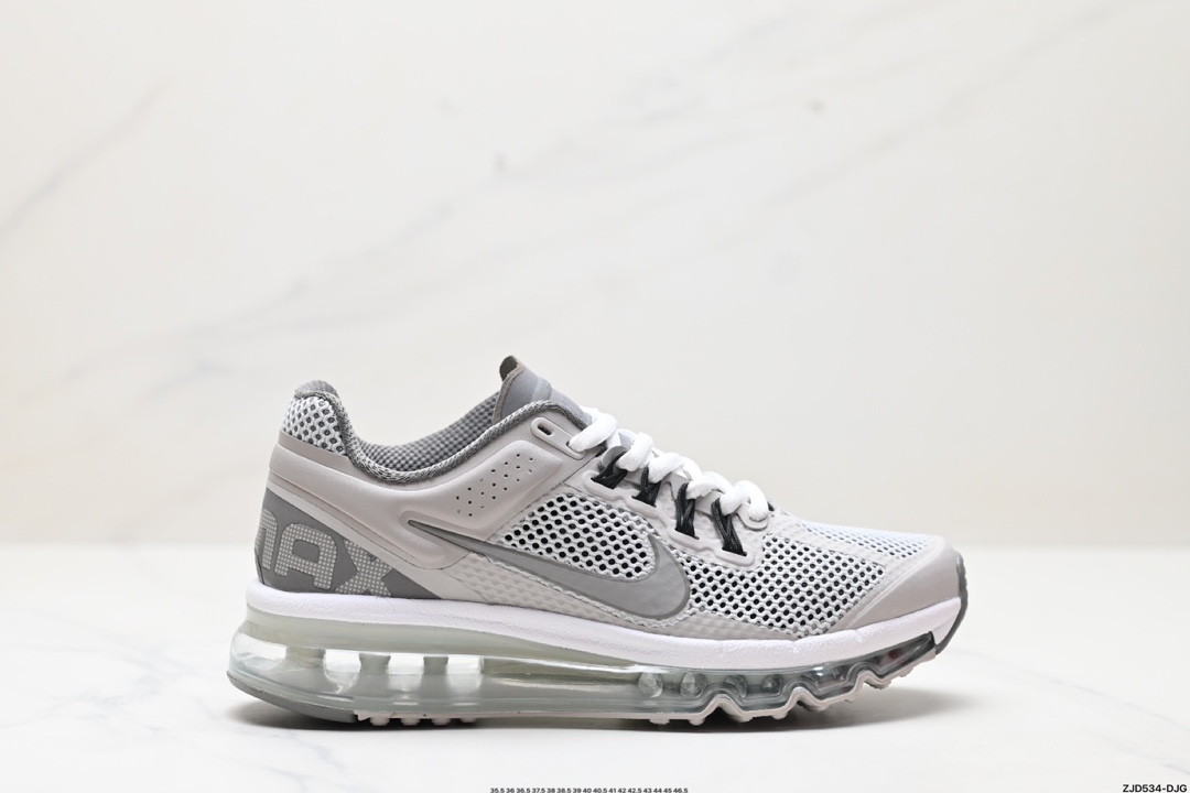 Nike Air Max 2013 联名气垫跑鞋 整体依旧以Stussy标志性的麻布编织材质覆盖  FZ4140-025