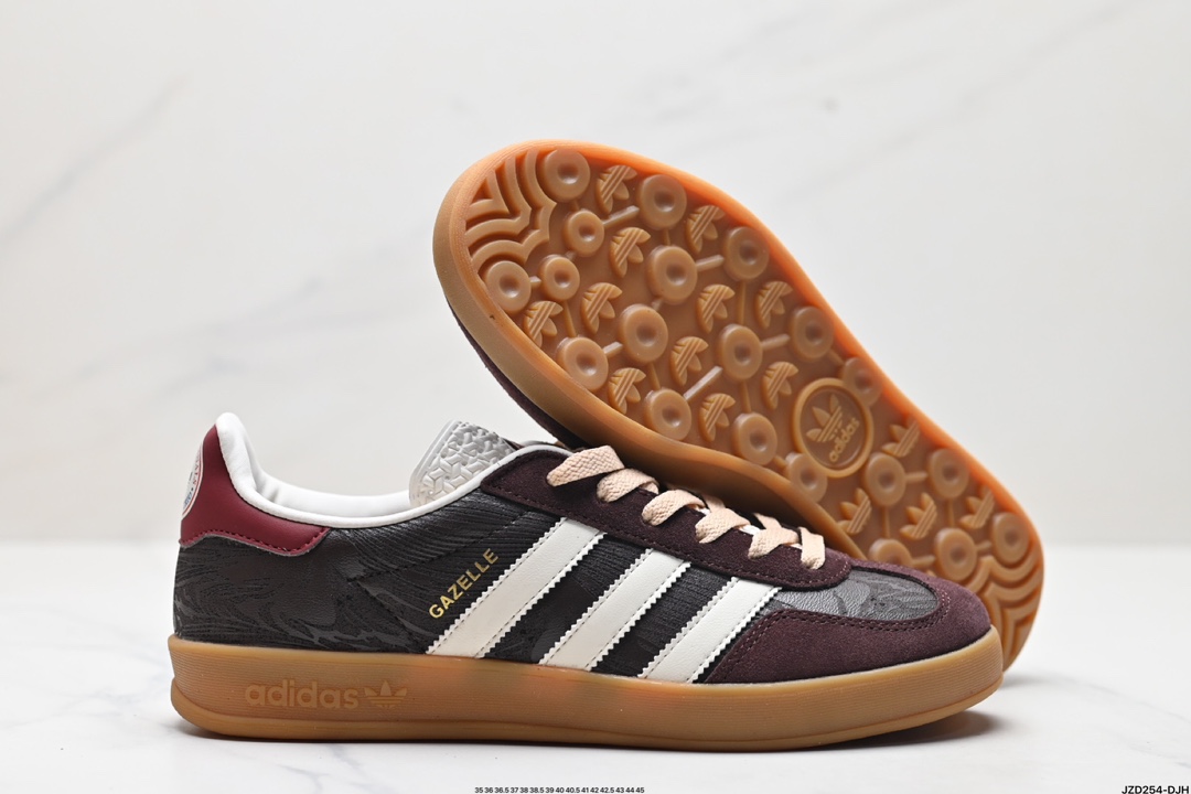 adidas Originals Gazelle INdoor 三叶草休闲防滑耐磨低帮板鞋  JP5701