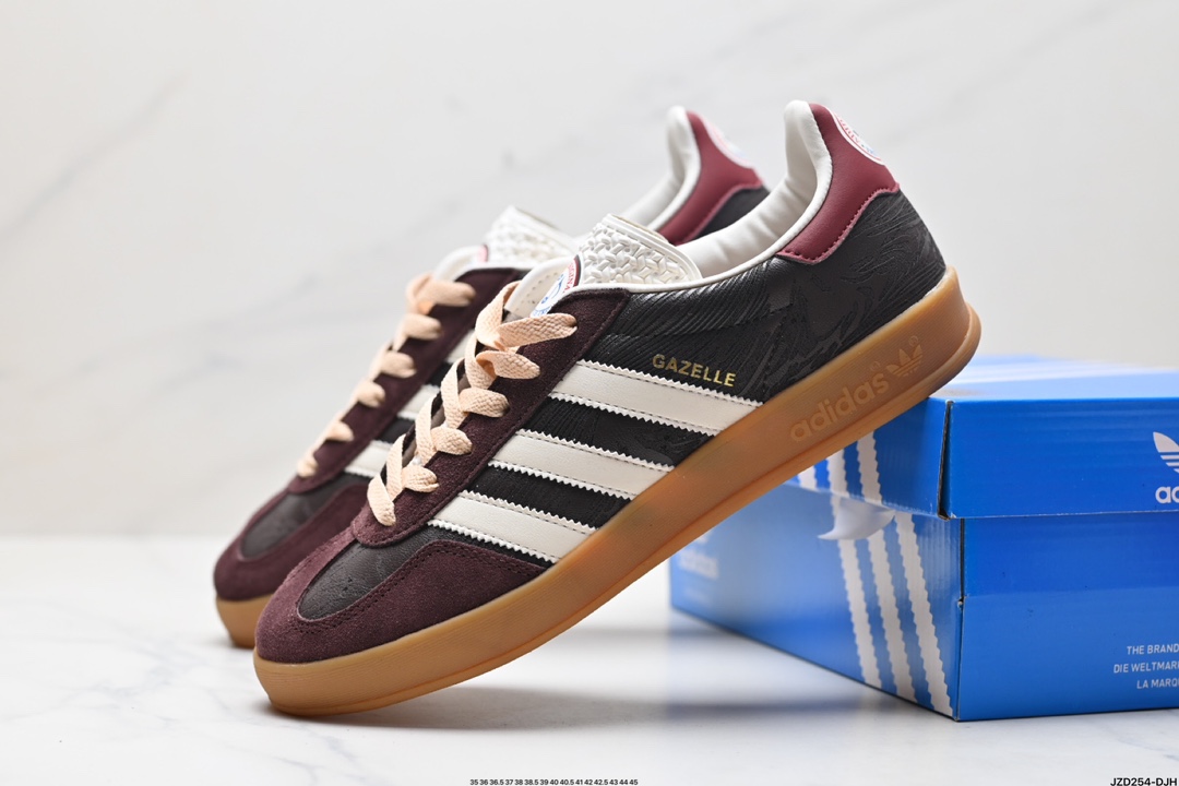 adidas Originals Gazelle INdoor 三叶草休闲防滑耐磨低帮板鞋  JP5701