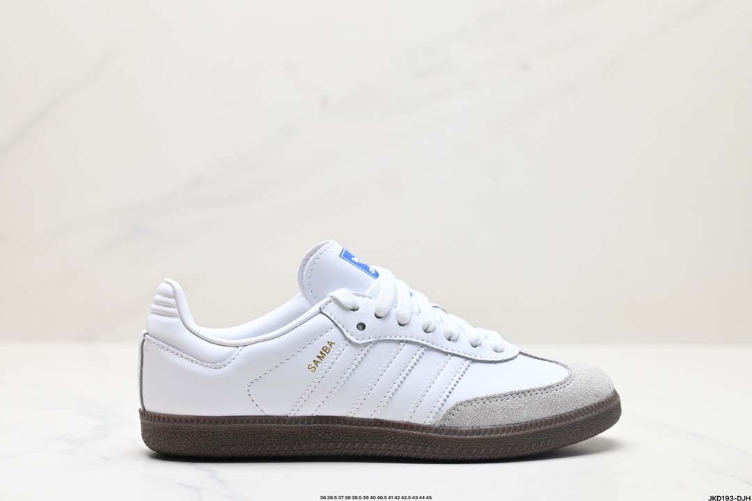 阿迪达斯三叶草Adidas Originals Samba OG 桑巴舞系列绅士德训足球风百搭低帮休闲运动板鞋  IE3439