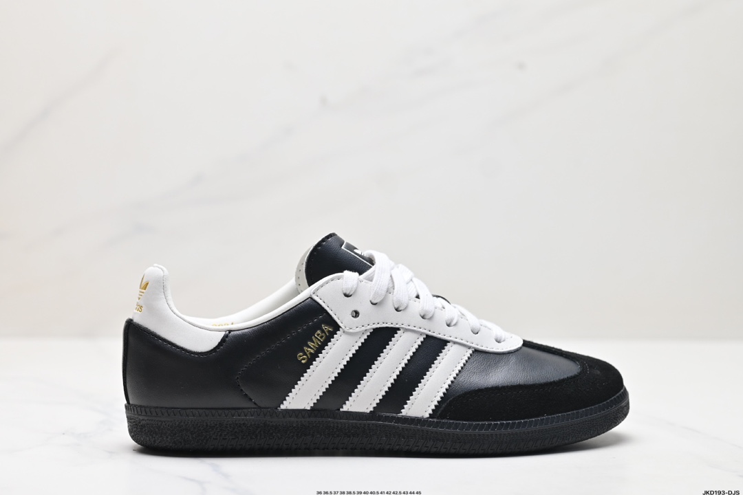 阿迪达斯三叶草Adidas Originals Samba OG 桑巴舞系列绅士德训足球风百搭低帮休闲运动板鞋  JP5312