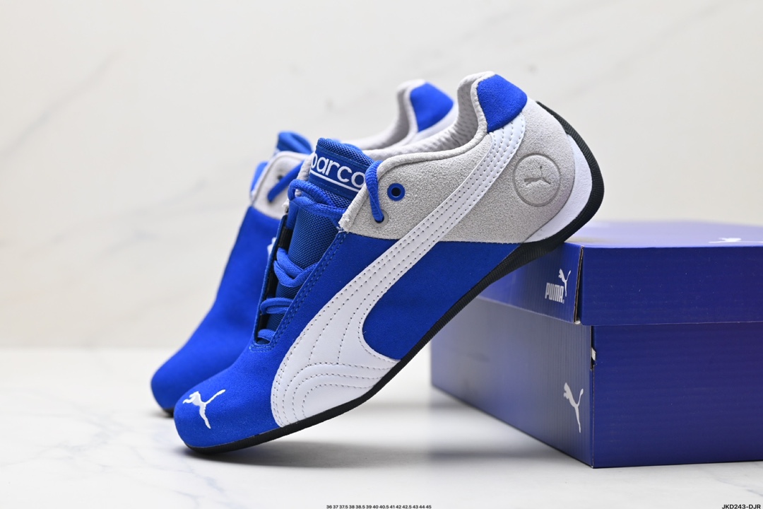 SPARCO × PUMA Future 皮革牛皮织物 圆头系带 耐磨低帮 生活休闲鞋  307936-02