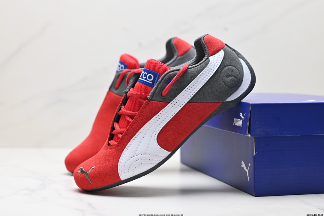 SPARCO × PUMA Future 皮革牛皮织物 圆头系带 耐磨低帮 生活休闲鞋  307936-02