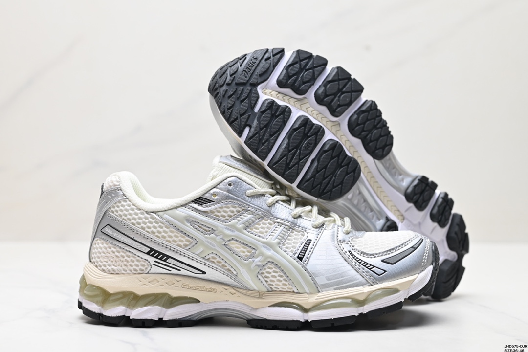 Asics Gel-Kayano 12.1 版本 银灰绿 亚瑟士运动休闲透气专业跑鞋 1203A555-101