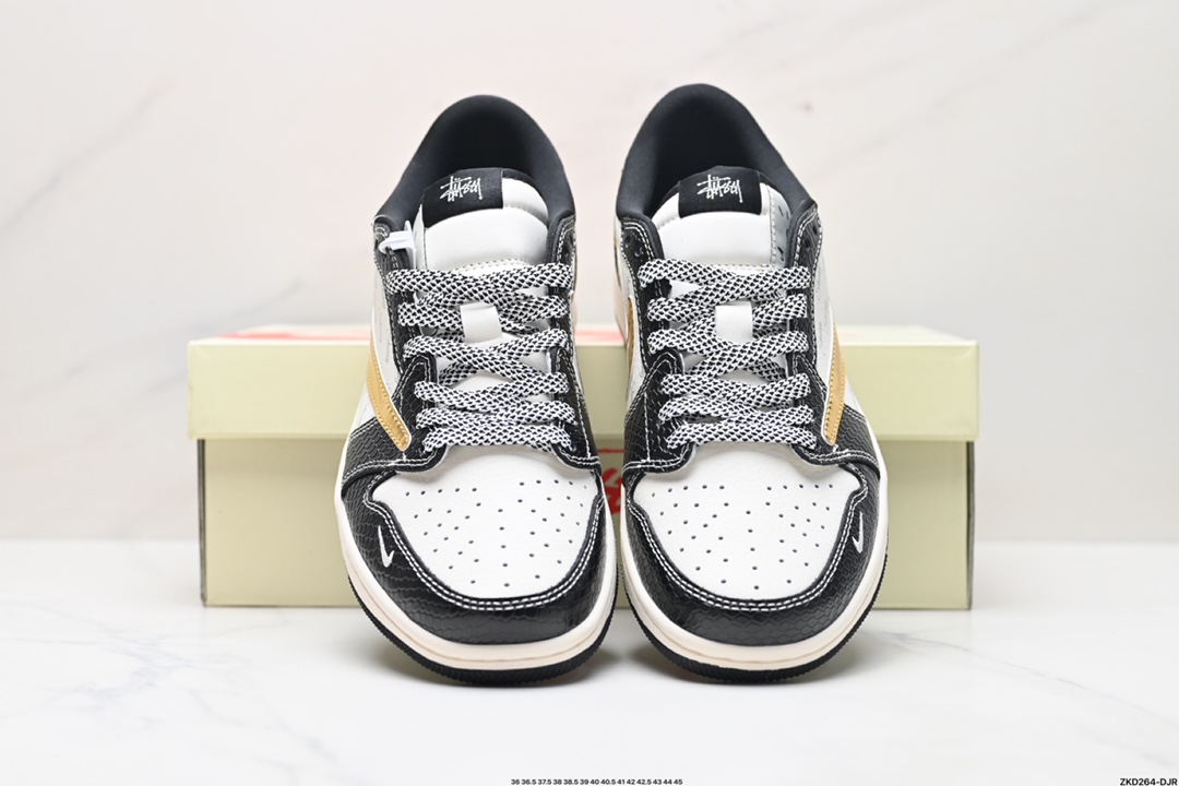 AJ1倒勾Travis Scott x Air Jordan 1 ” Reverse Mocha “ AJ1乔1 TS 闪电 联名倒钩 低帮文化篮球鞋  XY2688-112