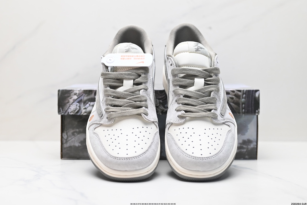 AJ1倒勾Travis Scott x Air Jordan 1 ” Reverse Mocha “ AJ1乔1 TS 闪电 联名倒钩 低帮文化篮球鞋 DM6688-610