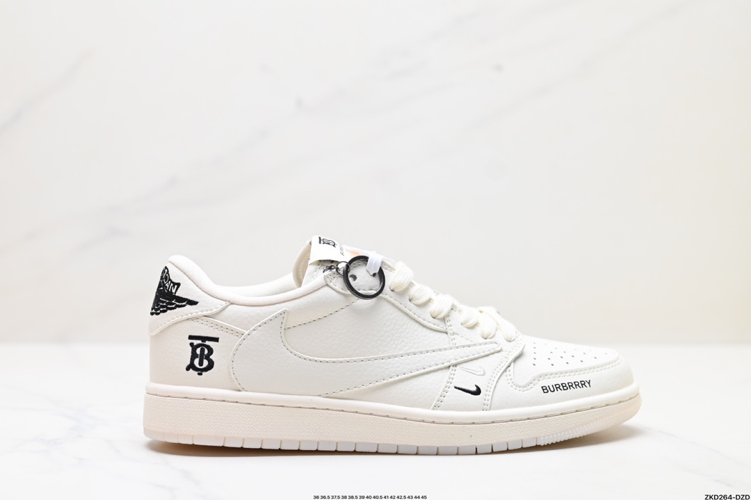AJ1倒勾Travis Scott x Air Jordan 1 ” Reverse Mocha “ AJ1乔1 TS 闪电 联名倒钩 低帮文化篮球鞋 BB6588-313