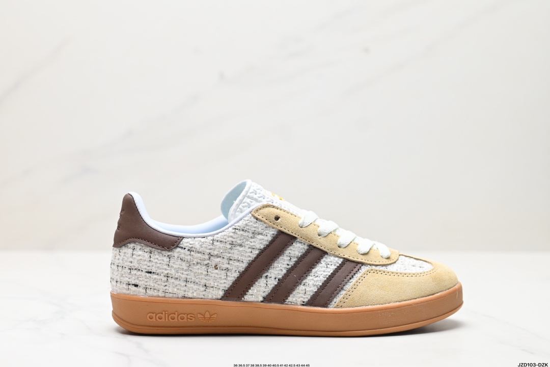 adidas Originals Gazelle INdoor 三叶草休闲防滑耐磨低帮板鞋  IG1636