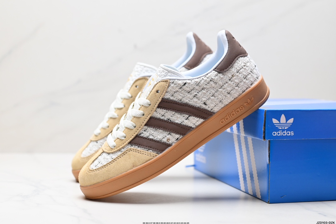 adidas Originals Gazelle INdoor 三叶草休闲防滑耐磨低帮板鞋  IG1636