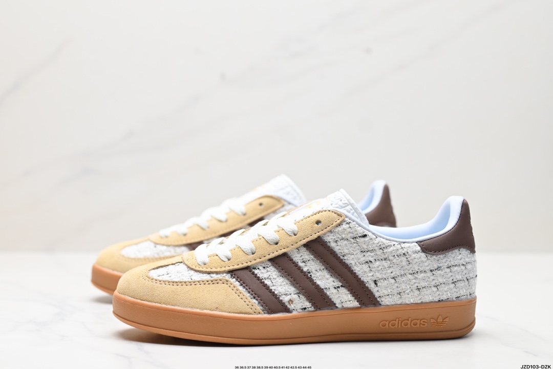 adidas Originals Gazelle INdoor 三叶草休闲防滑耐磨低帮板鞋  IG1636