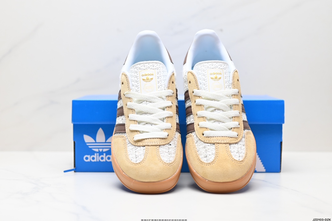 adidas Originals Gazelle INdoor 三叶草休闲防滑耐磨低帮板鞋  IG1636