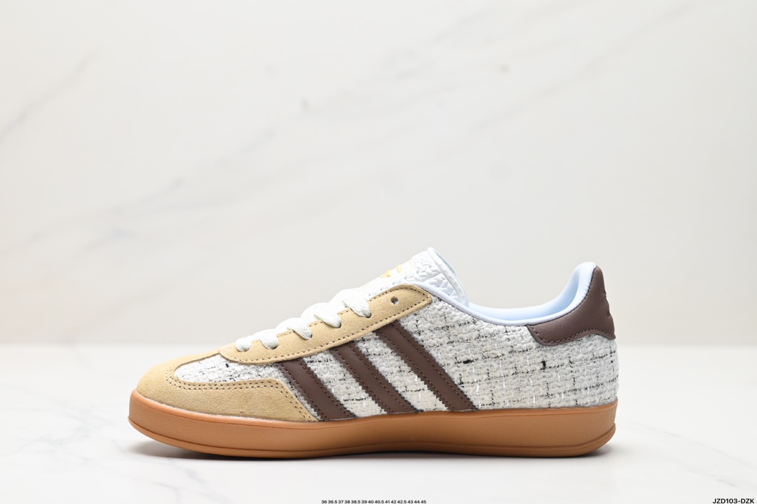 adidas Originals Gazelle INdoor 三叶草休闲防滑耐磨低帮板鞋  IG1636