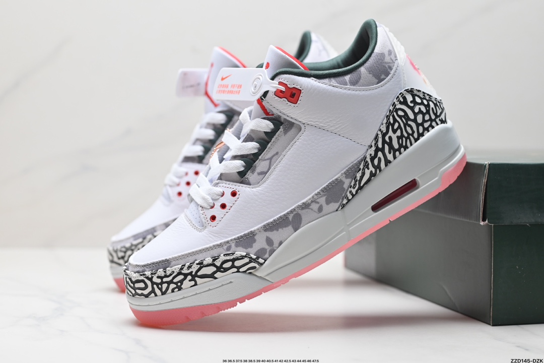 Nike Air Jordan 3 Retro皮革 潮流 防滑耐磨包裏性 中帮 复古篮球鞋 CT8532-106