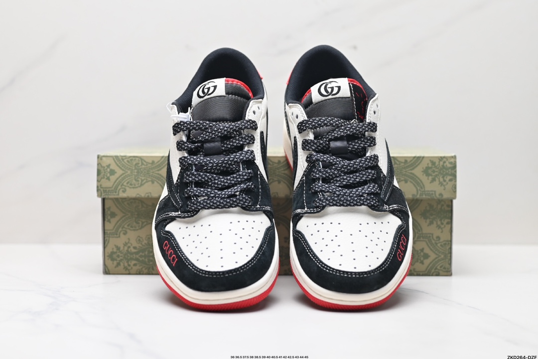 AJ1倒勾Travis Scott x Air Jordan 1 ” Reverse Mocha “ AJ1乔1 TS 闪电 联名倒钩 低帮文化篮球鞋  XY2688-123