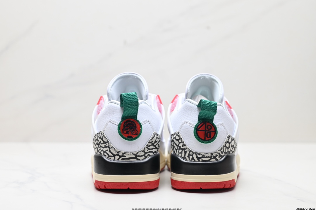 Air Jordan Spizike Hybrid OG ”White Green Black Red“斯派克李混合系列中帮休闲运动文化篮球鞋“白绿黑红爆裂纹”踢出去  315371-125