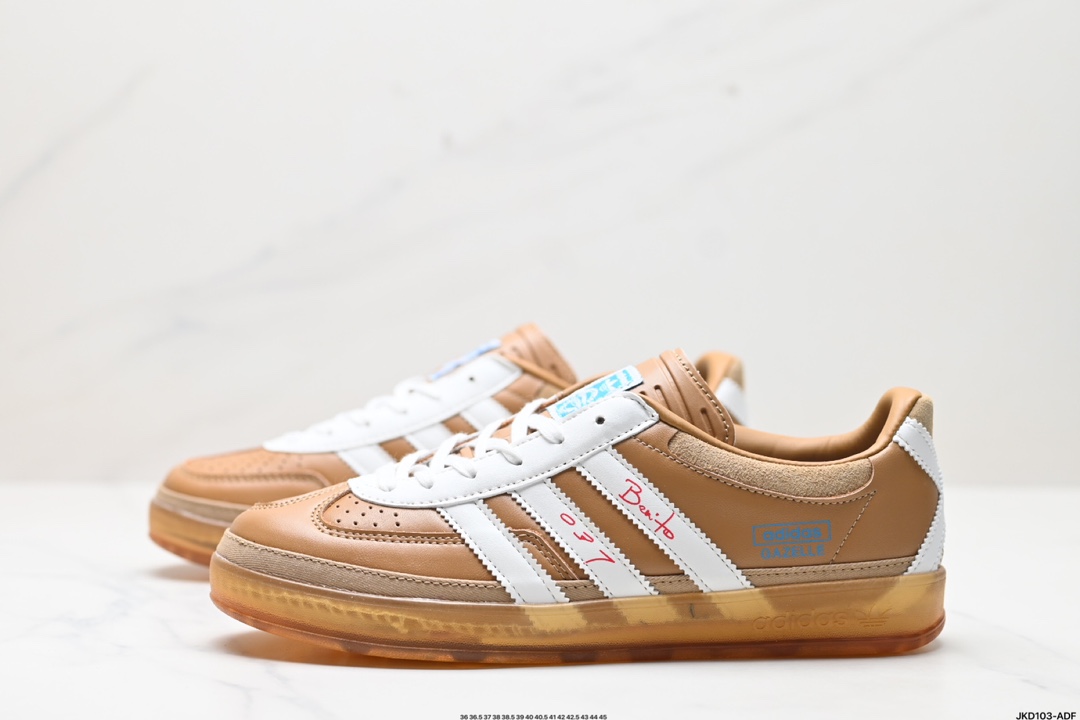 Adidas Originals BB x LM Gazelle INdoor 三叶草休闲防滑耐磨低帮板鞋 JR0182