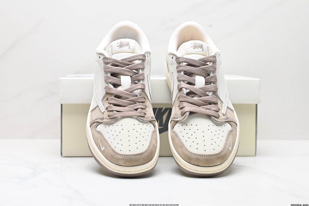 AJ1倒勾Travis Scott x Air Jordan 1 ” Reverse Mocha “ AJ1乔1 TS 闪电 联名倒钩 低帮文化篮球鞋 JH6089-001