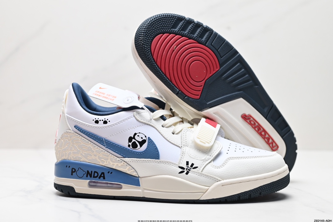 耐克Nike Air Jordan Legacy 312 Low”Whit Grey Fog/Blu Red“乔丹最强三合一混合版本低帮文化休闲运动篮球鞋 HM3709-141