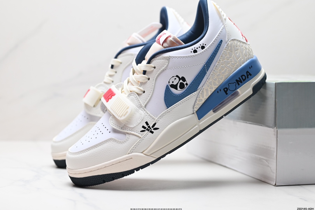 耐克Nike Air Jordan Legacy 312 Low”Whit Grey Fog/Blu Red“乔丹最强三合一混合版本低帮文化休闲运动篮球鞋 HM3709-141