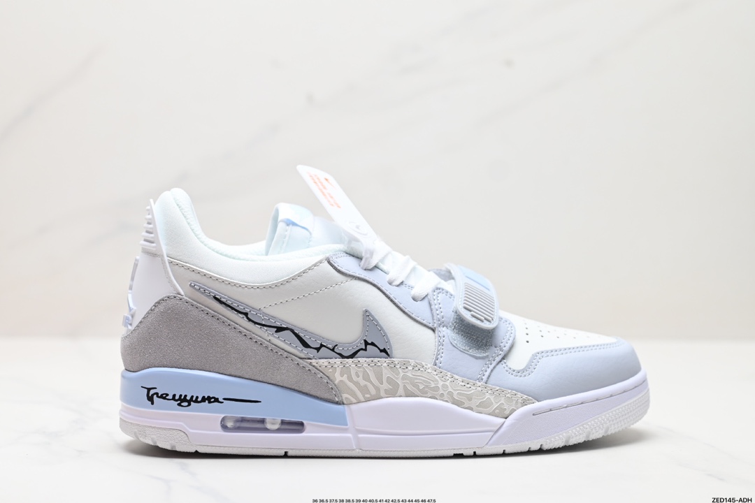 耐克Nike Air Jordan Legacy 312 Low”Whit Grey Fog/Blu Red“乔丹最强三合一混合版本低帮文化休闲运动篮球鞋 HM3709-141