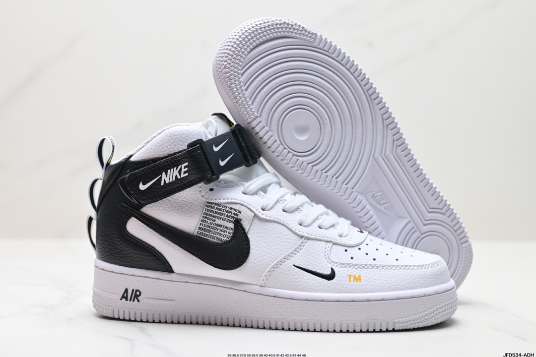 Nike Air Force 1 Mid 07 原楦头原纸板 打造纯正中帮空军版型 804609-103