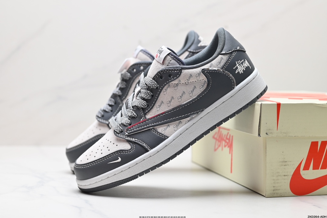 AJ1倒勾Travis Scott x Air Jordan 1 ” Reverse Mocha “ AJ1乔1 TS 闪电 联名倒钩 低帮文化篮球鞋 XZ3398-003