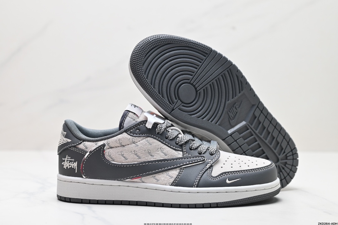 AJ1倒勾Travis Scott x Air Jordan 1 ” Reverse Mocha “ AJ1乔1 TS 闪电 联名倒钩 低帮文化篮球鞋 XZ3398-003