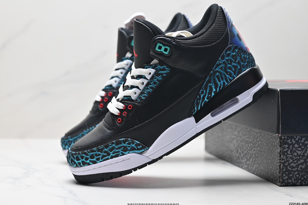 Nike Air Jordan 3 Retro皮革 潮流 防滑耐磨包裏性中帮 复古篮球鞋 FV5437-001