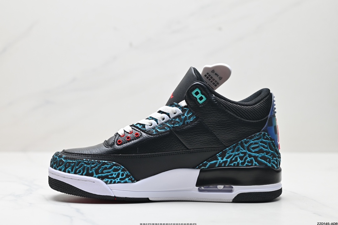 Nike Air Jordan 3 Retro皮革 潮流 防滑耐磨包裏性中帮 复古篮球鞋 FV5437-001